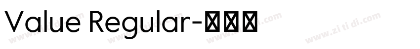 Value Regular字体转换